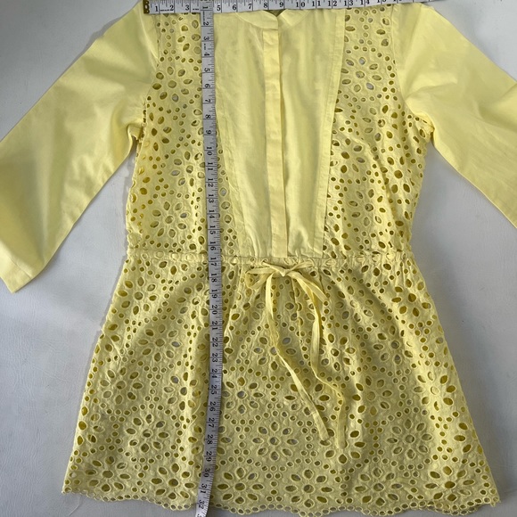 CATHERINE MALANDRINO EMELIA EYELET PEPLUM TUNIC SIZE M EXCELLENT CONDITION - Picture 8 of 11